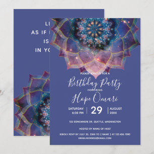 Invitation Boho Nebula Bloom Conception de Mandala