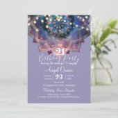 Invitation Boho Nebula Bloom | Conception de Mandala (Debout devant)