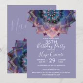 Invitation Boho Nebula Bloom | Conception de Mandala (Devant / Derrière)