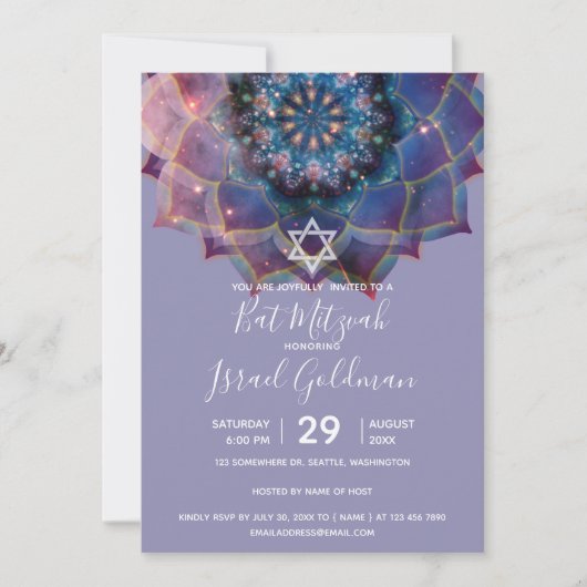 Invitation Boho Nebula Mandala (Devant)
