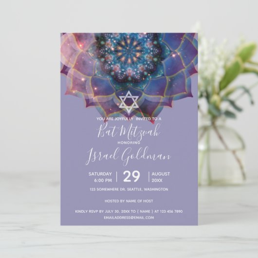 Invitation Boho Nebula Mandala (Debout devant)