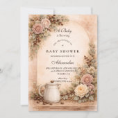 Invitation Boho Neutral A Baby Is Brewing Shower (Devant)