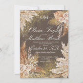 Invitation Boho Neutral Aquarelle Pampas Mariage en herbe (Devant)