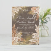 Invitation Boho Neutral Aquarelle Pampas Mariage en herbe (Debout devant)