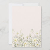 Invitation Boho Neutral Blanc Aquarelle Fleur sauvage Mariage (Dos)