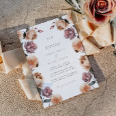 Invitation Boho Neutral Floral Automne Mariage d'hiver Invita