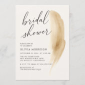 Invitation Boho Neutral Watercolor QR Code Bridal Shower (Devant)