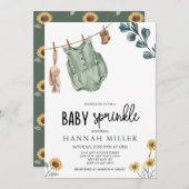 Invitation Boho neutre du genre | Bébé (Devant / Derrière)