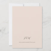 Invitation Boho Neutre Rustique Mariage Floral S2 - Beige (Dos)