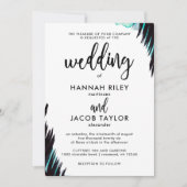 Invitation Boho Nights Photo Mariage noir et blanc (Devant)