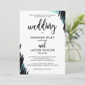 Invitation Boho Nights Photo Mariage noir et blanc (Debout devant)