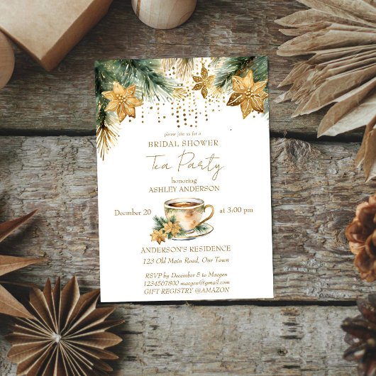 Invitation Boho Noël nuptiale douche nuptiale fête du thé