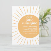 Invitation boho notre petit anniversaire ensoleillé (Debout devant)