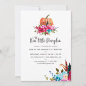 Invitation Boho Notre petit Citrouille N'importe quel âge fêt (Devant)