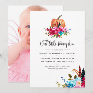 Invitation Boho Notre petit Citrouille N'importe quel âge fêt