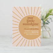 Invitation boho notre petit soleil anniversaire (Debout devant)