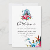 Invitation Boho Notre petite princesse Fête d'anniversaire de (Devant)
