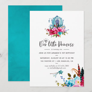 Invitation Boho Notre petite princesse Fête d'anniversaire de