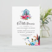 Invitation Boho Notre petite princesse n'importe quel âge fêt (Debout devant)