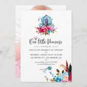 Invitation Boho Notre petite princesse n'importe quel âge fêt (Devant / Derrière)