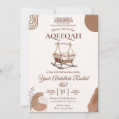Invitation Boho Nursery Baby Boy Muslim Newborn Aqiqah Aqeeqa (Devant)
