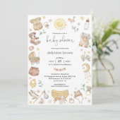 Invitation Boho Nursery Baby shower genre neutre (Debout devant)