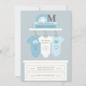 Invitation Boho Nursery Boy Baby shower (Devant)