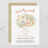 Invitation Boho Nursery Nous Pouvons Bearly Wait Baby shower (Devant / Derrière)