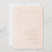 Invitation Boho Oasis Mariage Dîner de répétition Blush ID959 (Devant)