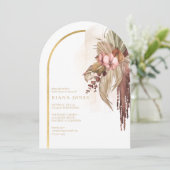 Invitation Boho Oasis Mariage Floral Fête des mariées Arch ID (Debout devant)