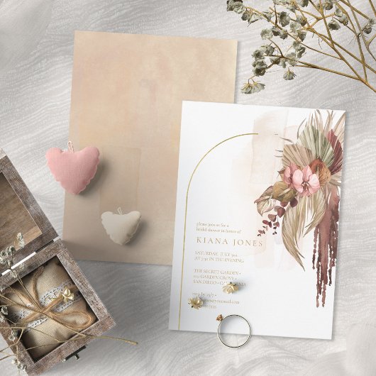 Invitation Boho Oasis Mariage Floral Fête des mariées ID959