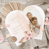 Invitation Boho Oasis Mariage Modèle photo Arch ID959