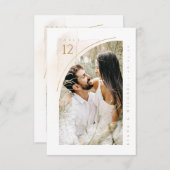 Invitation Boho Oasis Mariage Numéro de tableau photo ID959 (Devant / Derrière)