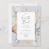 Invitation Boho Ocean Dusty Blue On the Beach Photo Mariage (Devant)