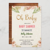 Invitation Boho oh bébé genre révéler le thème (Devant / Derrière)