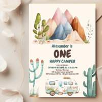Boho One Happy Camper 1ère fête d'anniversaire