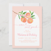 Invitation Boho One Sweet Peach Anniversaire (Devant)