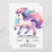 Invitation Boho Online Horse Anniversaire (Devant / Derrière)