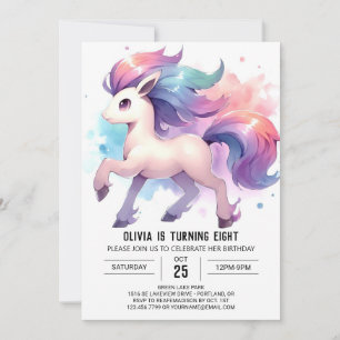 Invitation Boho Online Horse Anniversaire