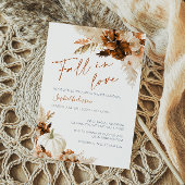 Invitation Boho orange brûlé chute dans la Fête des mariées d