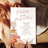 Invitation Boho Orange Fall Traveling Mlle Mme Fête des marié