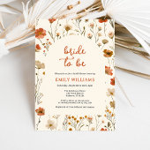 Invitation Boho Orange Fleur sauvage mariée à être Fête des m