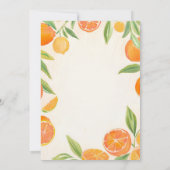 Invitation Boho Orange Little Cutie Baby shower Floral (Dos)