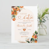 Invitation Boho Orange Un peu de mignon est sur le chemin Tro (Debout devant)