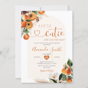 Invitation Boho Orange Un peu de mignon est sur le chemin Tro