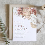 Invitation Boho Orchidées et Feuilles de palme séché QR Code<br><div class="desc">Ce code QR personnalisable allie confort moderne et style boho doux. Doté d'une aquarelle de gazon de pampas, de feuilles de palmiers séchés et d'orchidées blanches, il offre de l'espace pour un code QR scannable reliant à votre site Web mariage, formulaire RSVP, registre ou détails de l'événement. La palette neutre...</div>