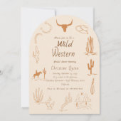 Invitation Boho Ouest sauvage Cowboy Brive (Devant)
