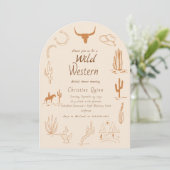 Invitation Boho Ouest sauvage Cowboy Brive (Debout devant)