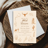 Invitation Boho Ouest sauvage Cowboy Brive