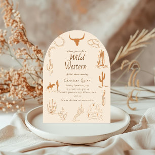 Invitation Boho Ouest sauvage Cowboy Brive
